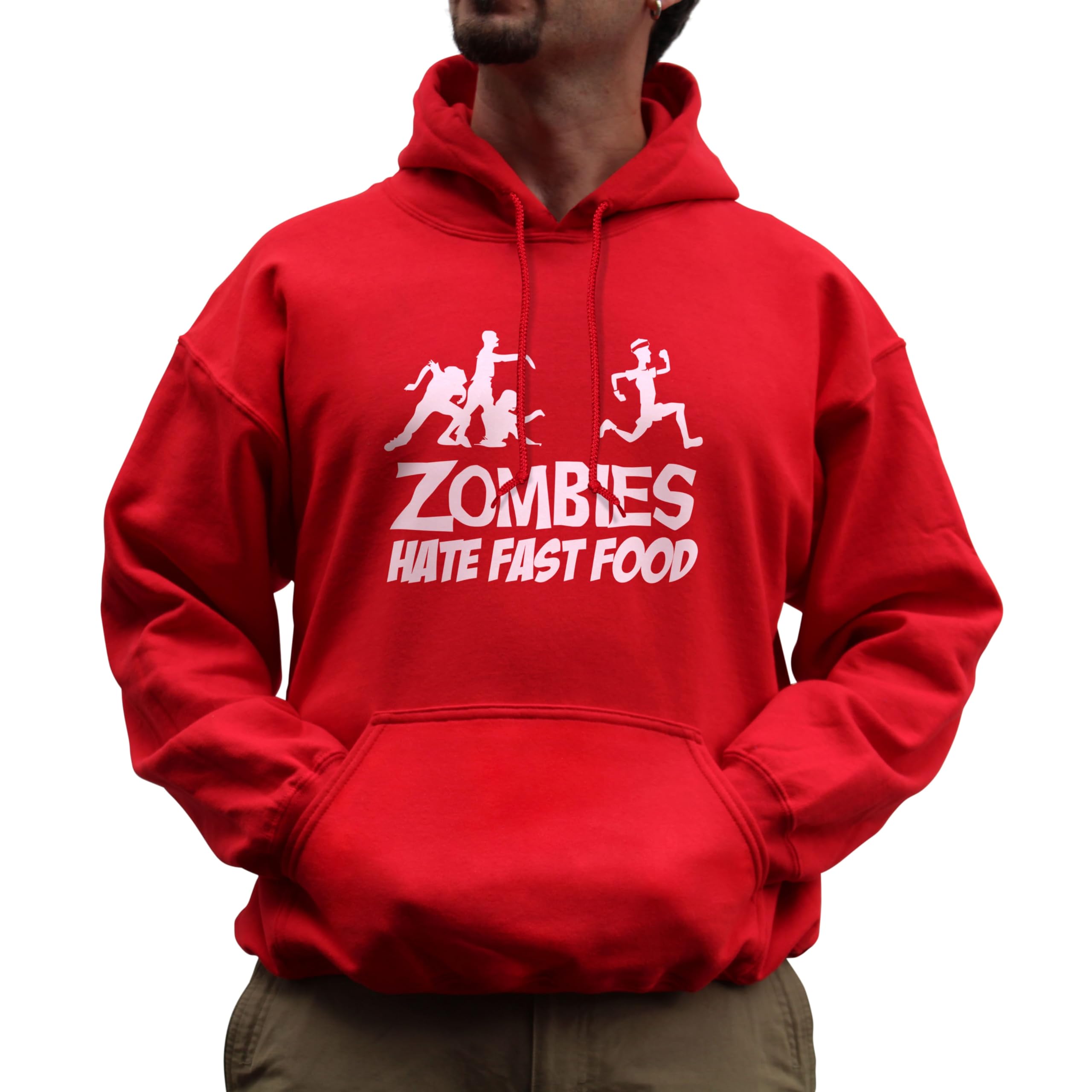 Nutees Unisex Red This Is My Zombie Killing Hoodie (Red), Large