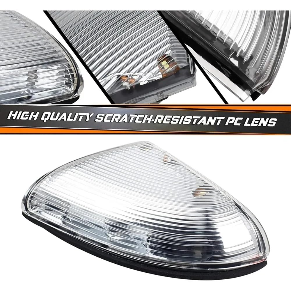 Generico Laterale Per Dodge Per Ram 1500 2014-2018 3 Pin Specchietto Retrovisore Laterale Indicatore Direzione Lampada 68064949AA 68064948AA Segnalelaterale(Right Passenger)