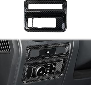 Carbon Fiber Side Console Headlight Switch Button Panel Trim for Ford F150 2021+
