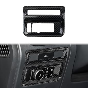 Carbon Fiber Side Console Headlight Switch Button Panel Trim for Ford F150 2021+