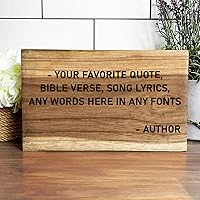 Custom Engraved Wood Sign - Personalized Quote, Bible Verse, Lyrics Plaque | Unique Natural Wood Home Decor & Christian Gift