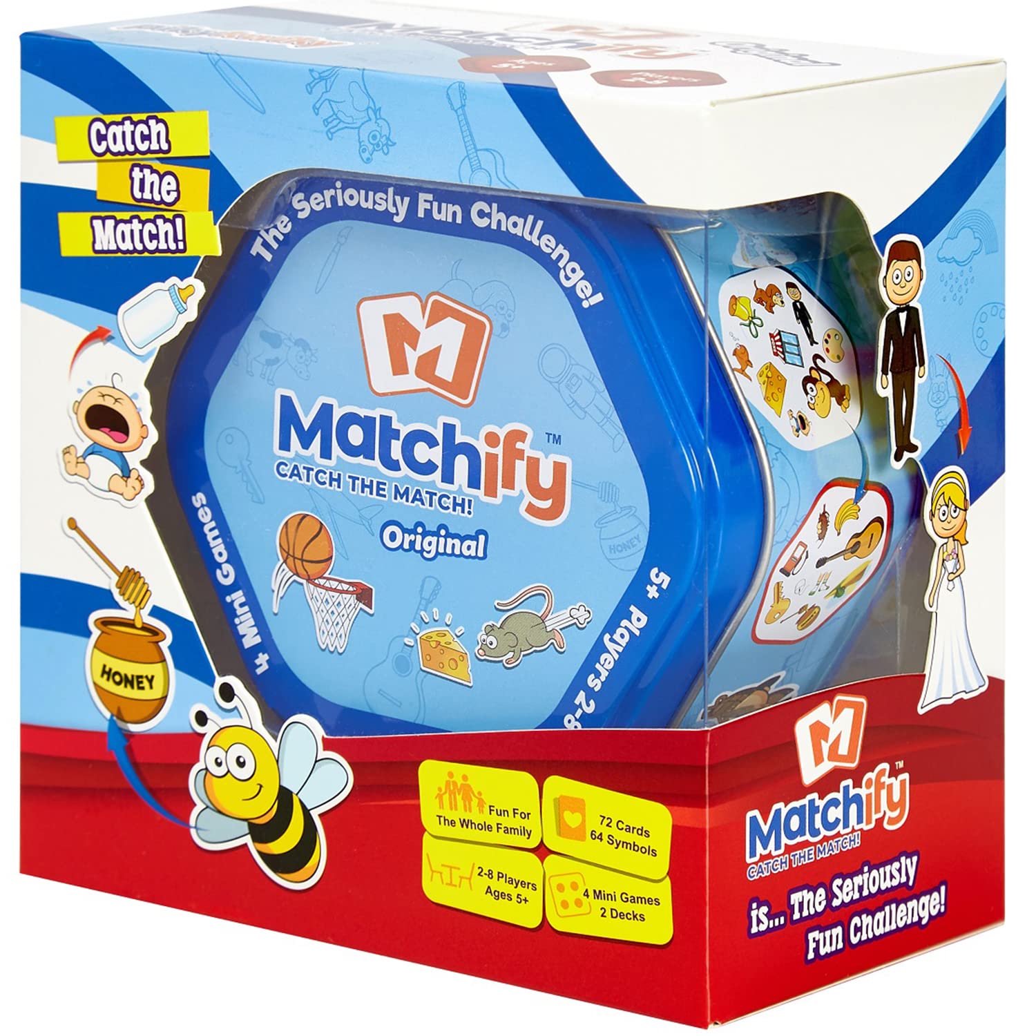 Juego de cartas Matchify: Original, por PMI | El desafío muy divertido para familias, niños y amigos, juego de cartas de viaje para fiesta, atrapa el partido, encuentra y grita - Match Crewmates - 5
