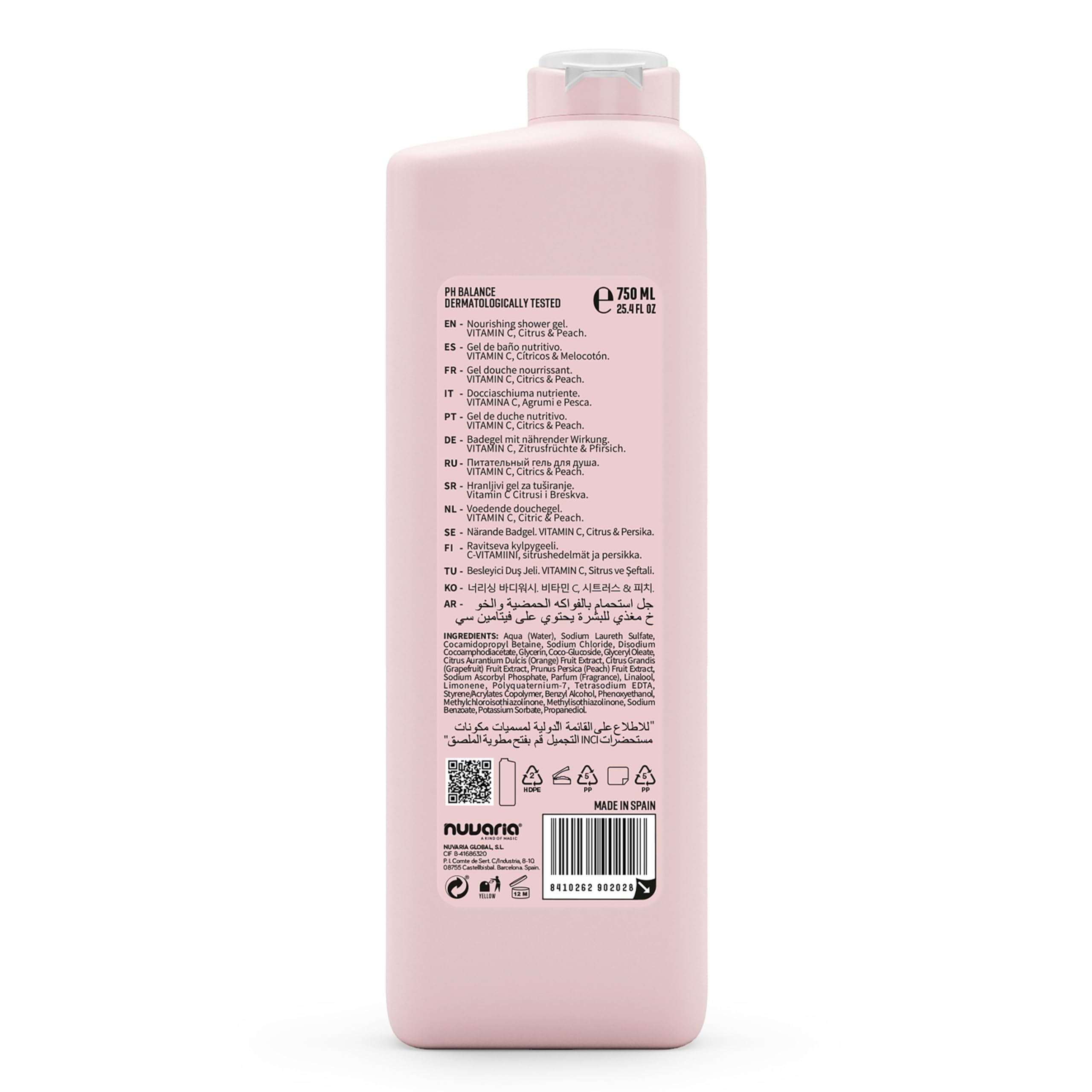 Dicora Gel Da Bagno Vitamina C Agrumi & Pesca - 750 Ml