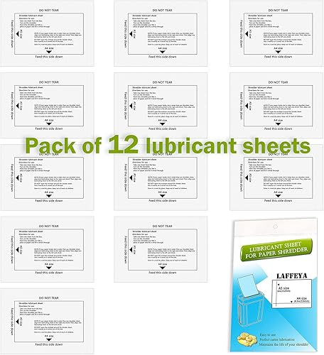 Miniatura 5 de Trituradora de papel para afilar y hojas de lubricante y hojas de limpieza de trituradora (12 unidades)