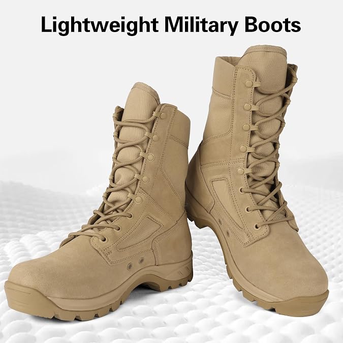 Men's Tactical Combat Boots Waterproof Anti-slip Breathable Military Boots for Police Security Hiking Outdoor
