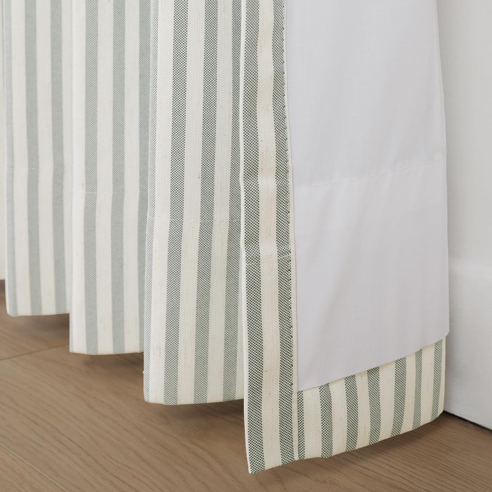 Amazon.com: TWOPAGES Striped Pinch Pleated Curtain, Thyme, 26Wx84L