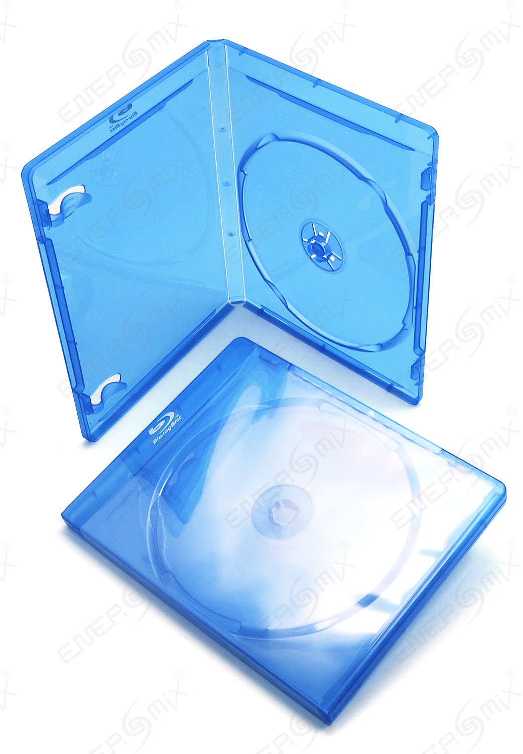 Custodia con logo Bluray, per 1 CD/DVD Blu blu Set da 100