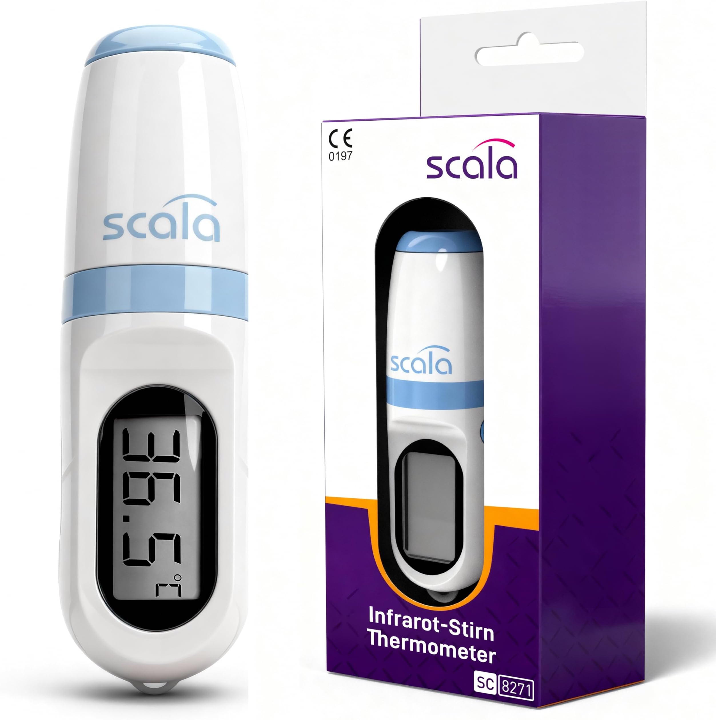 Scala Non-Contact Infrared Forehead Thermometer SC 8271 For Adults Kids & Babies