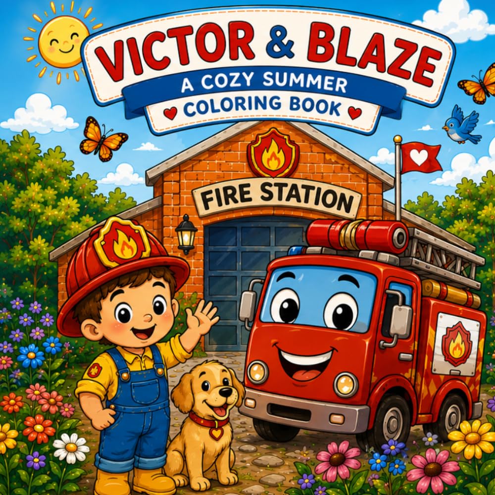 Victor & Blaze: A cozy summer coloring book
