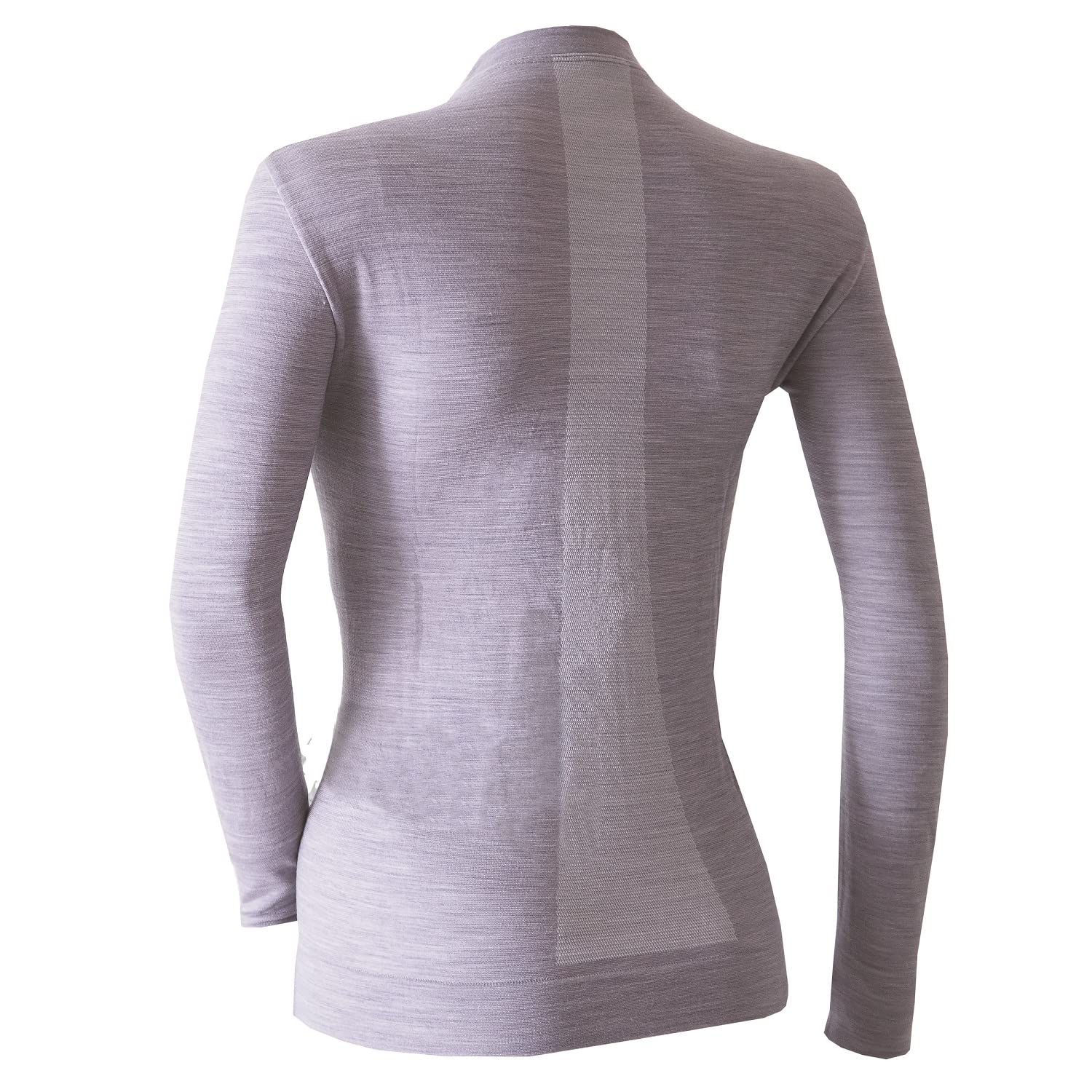 Maglia Girocollo Manica Lunga in Lana Merino Australiana Extrafine Man (Grey, IV)