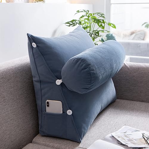 Miniatura 7 de CUSENA Triangular Wedge Cushion Triangular Reading Pillow Back Wedge Pillow with Adjustable Neck Pillow Perfect Back Support Cushion for Adults