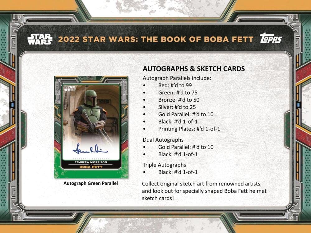 Amazon.com: 2022 Topps Star Wars Book of Boba Fett Hobby Box (7