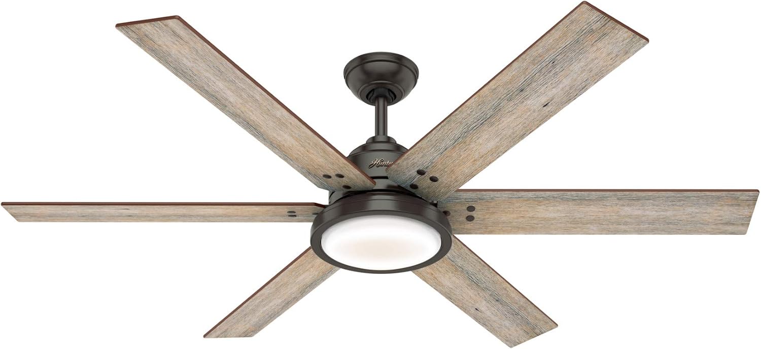 Best Hunter Fan Company 59461 Warrant 60 Inch Multiple Speed Ceiling Fan with LED Light, Remote Control, and Reversible Blades, Noble Bronze Finish Popular Hunter Fan Company 59461 Warrant 60 Inch Multiple Speed Ceiling Fan with LED Light, Remote Control, and Reversible Blades, Noble Bronze Finish