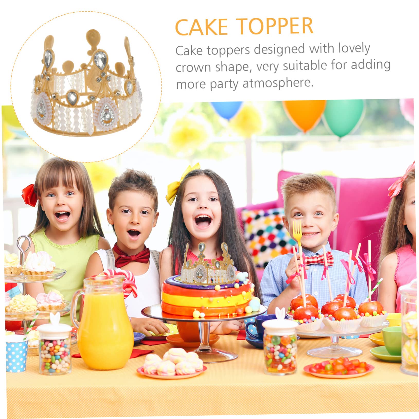 TOYANDONA 6pezzi Decorazione Torta Acrilico Con Strass Per Compleanni e Shower Topper Per Torte Eleganti e Festive Accessorio Per Festeggiamenti Con Atmosfera Romantica