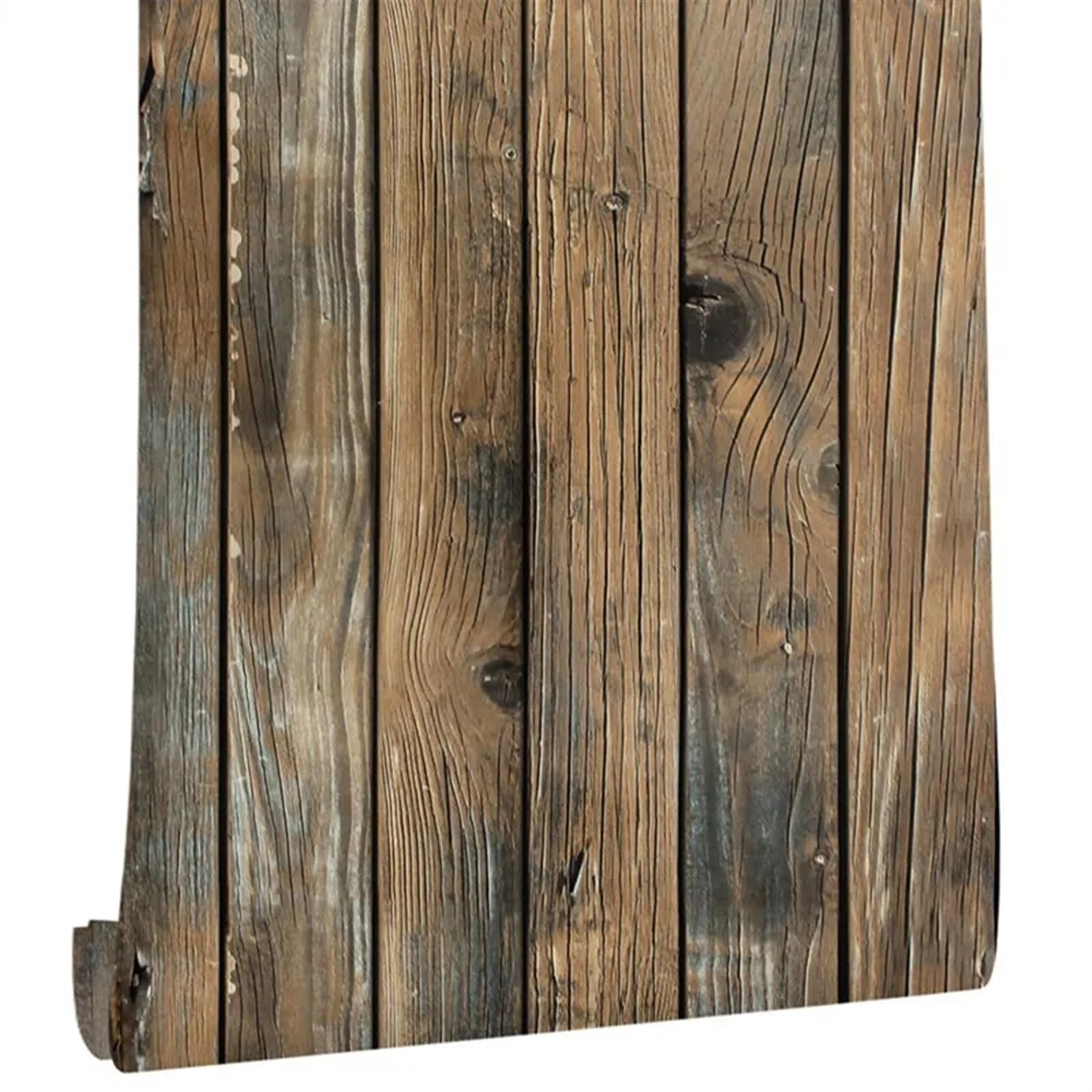 Carta da parati Rotolo di carta da parati in vinile impermeabile in legno autoadesivo, contatto decorativa for porte, armadi, scrivania, mobili moderni, adesivo decorativo per Decor(90063,45cm x 6m)