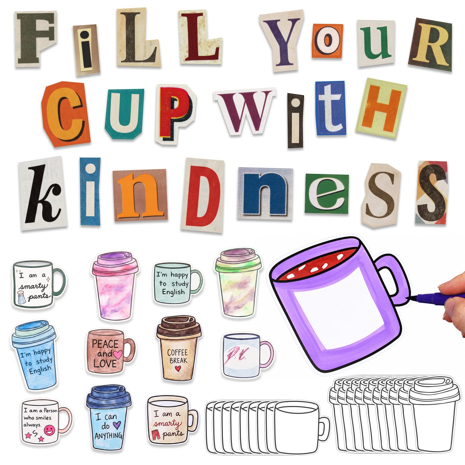 Photo 1 of Poola Voidra "Fill Your Cup with Kindness" Bulletin Board Set