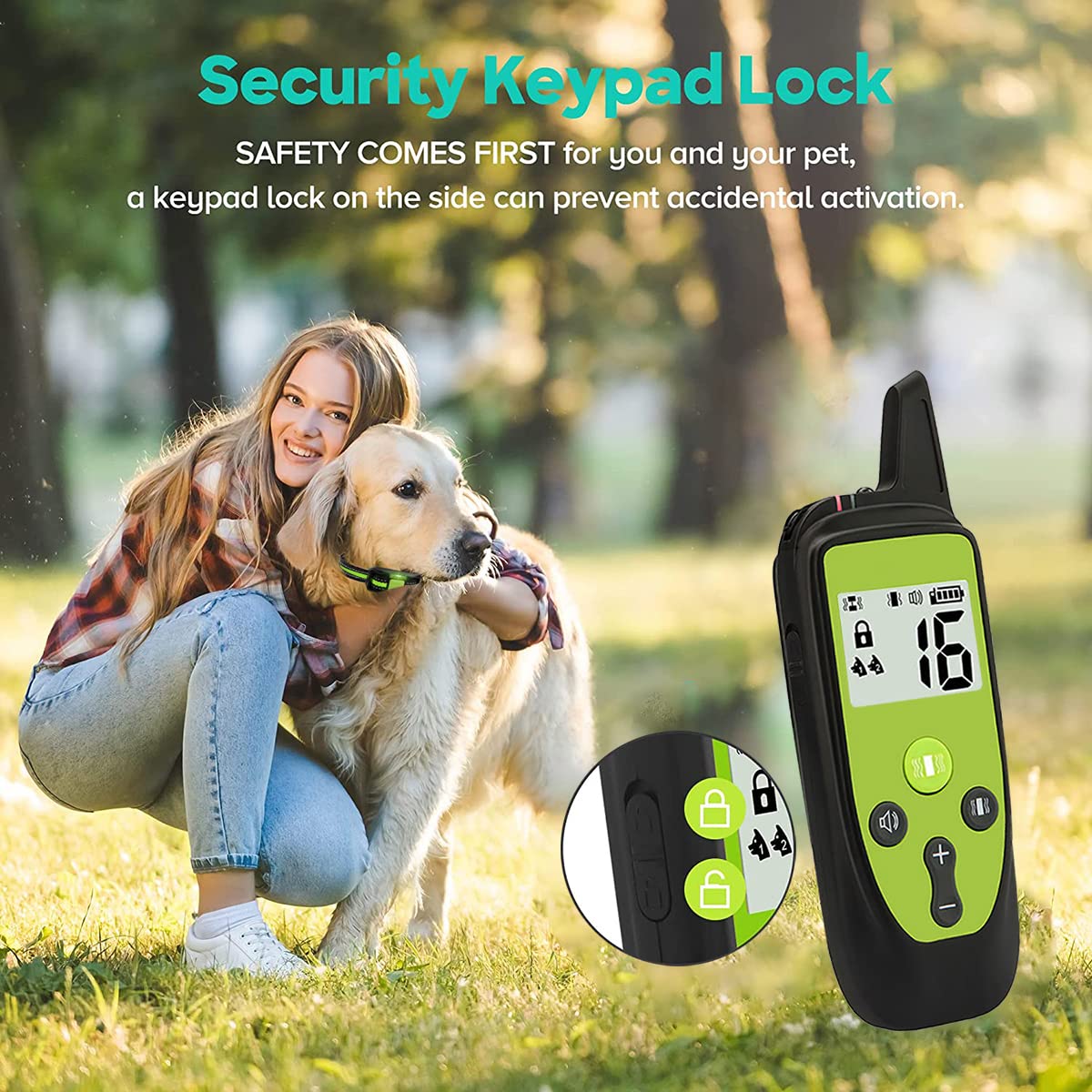 Collare Addestramento per Cane, Collare Antiabbaio per Cani con Vibrazione Suono, IP67 Impermeabile Ricaricabile per Cani di Piccola Taglia Media e Grande con Controllo a Distanza 1640 FT