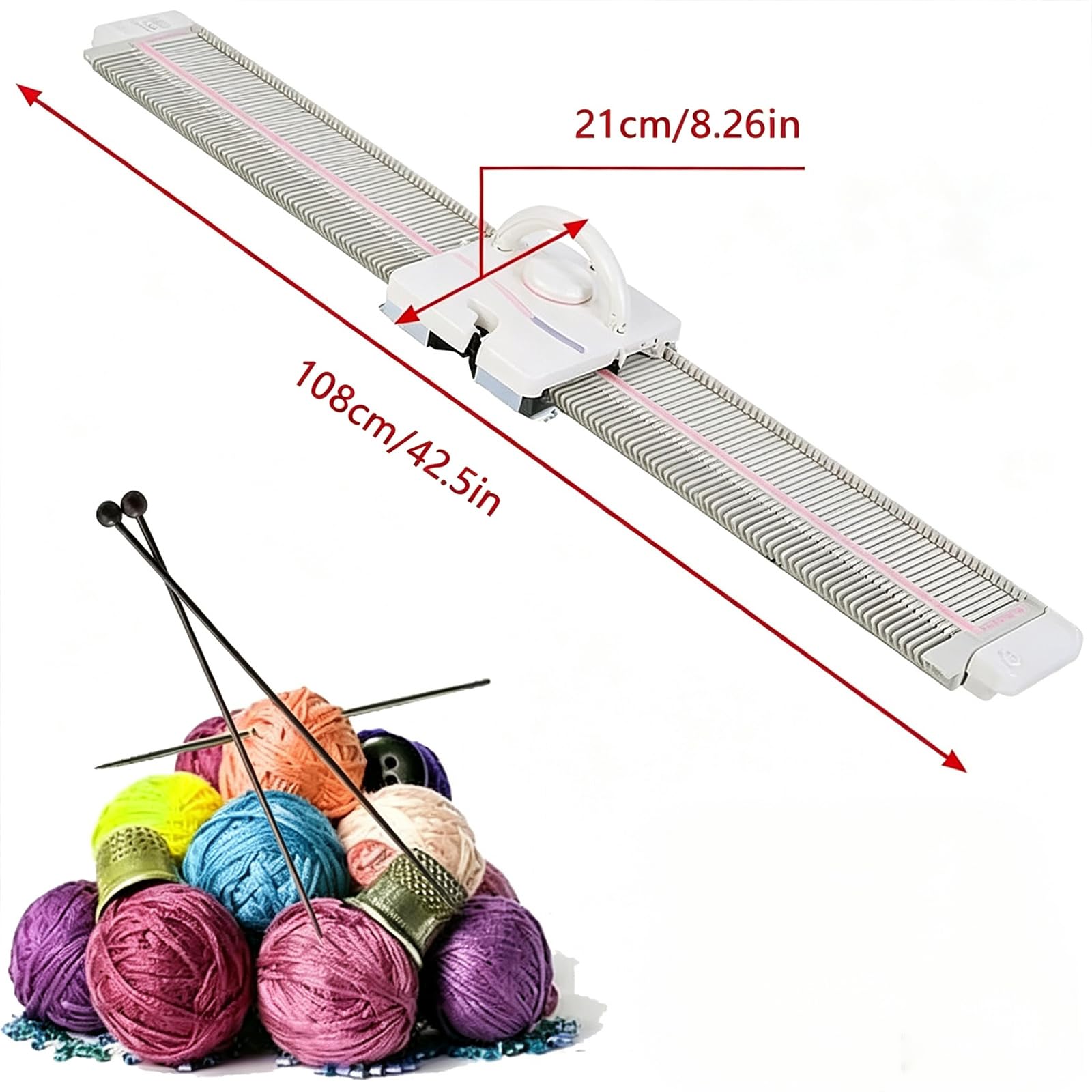 Máquina De Tejer Lk150, 150 Puntadas, Calibre Medio 6,5 Mm, Juego De Herramientas De Costura Domésticas Con Accesorios, Telar Manual Para Tejer Calcetines, Gorros Y Bufandas.