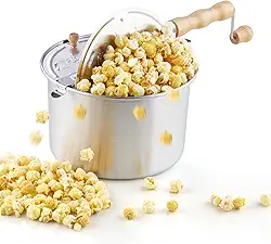 Cook N Home 02626 Pipoca de alumínio para fogão, 5,4 litros, prata