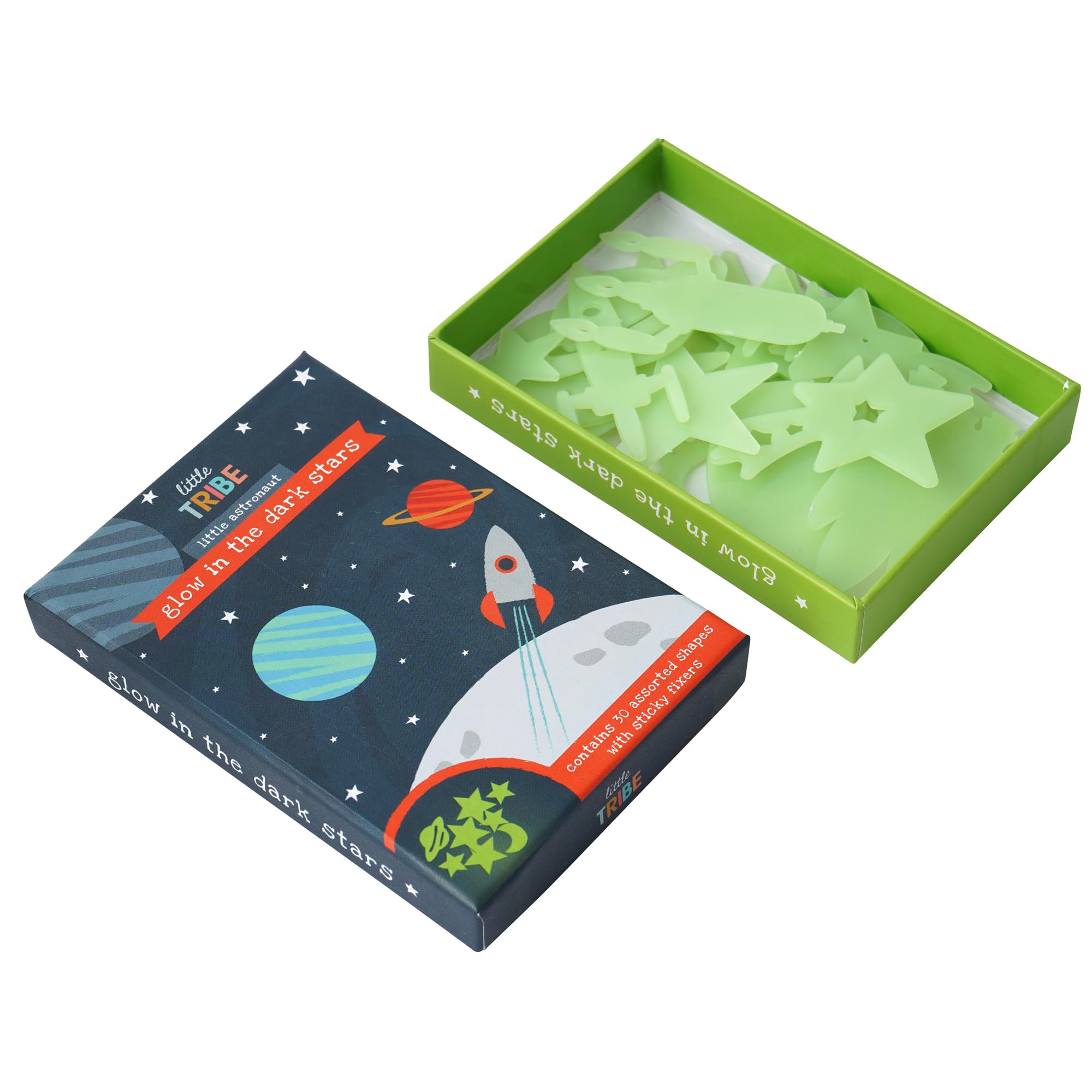Cgb Giftware Dark | Little Tribe Glow In The Stars Pack Of 30 | Homeware | Kid's Bedroom | Stocking Filler | Little Tribe | Space | Gb07190