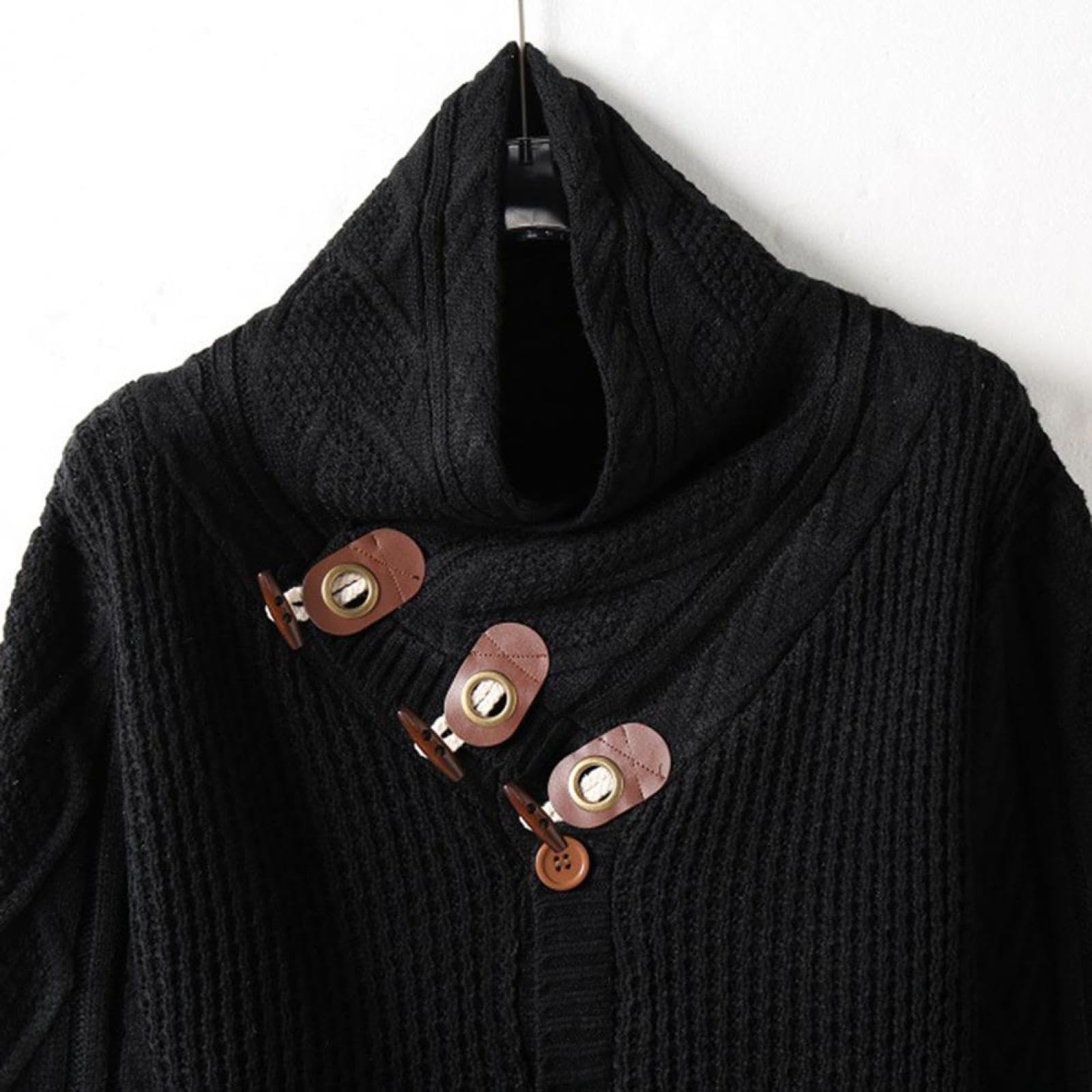 Pulls Sweats Élégant Slim Fit Col Haut Cardigan Pull À Col Roulé Super Soft Basic Cardigan Pull pour Les Vacances