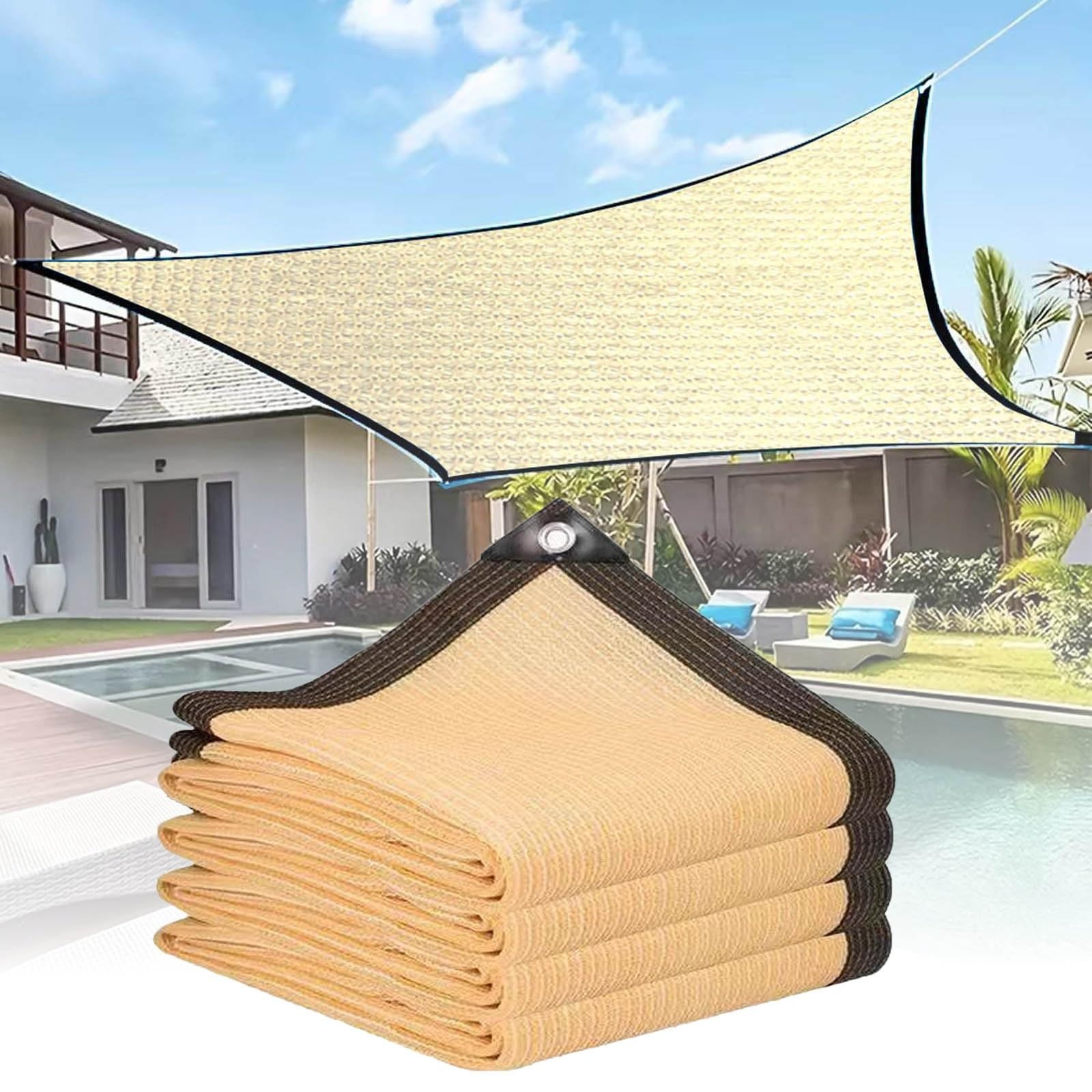 Garten-E-Tuch mit Ösen, UV-Resint, Sonnencreme für Außenbereich, Terrasse, Gewächshaus, Terrasse und Hinterhof, 10 x 20, 20 x 20 cm, 15 x 25 cm, 15 x 25 cm, 20 x 20 cm