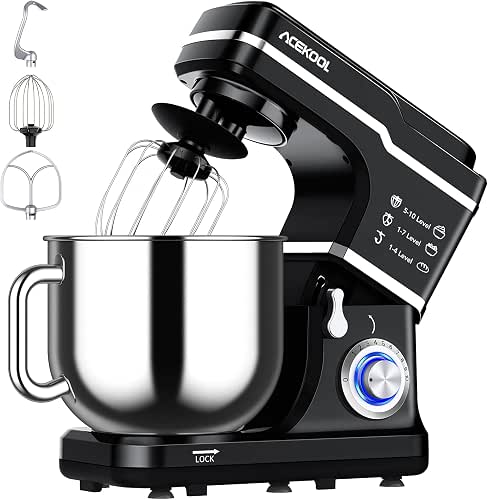 Stand Mixer, 7.5QT 10-Speed Tilt-Head Electric Low Noise Stand Mixer,