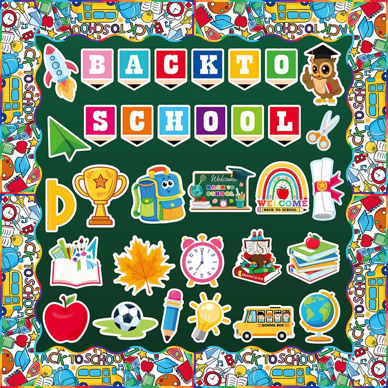 Colorful Stickers Bulletin Board Self Stick Accents Adhesive Decorations for Teacher Blackboard Chalkboard Wall Decor