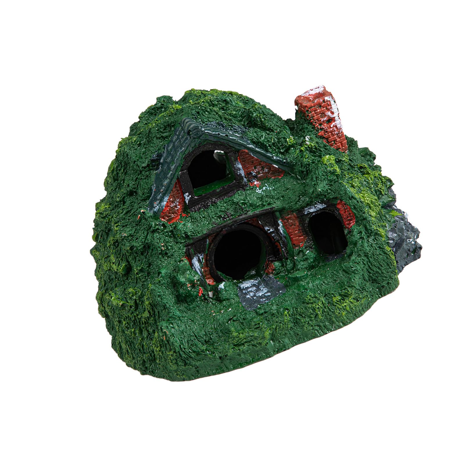 Aquarium Ornament Pet Cave House, Hollow Resin Habitat Shelter for Fish Aquariums, Small Pets and Turtles Decor Vivarium Shelter Terrarium Ornament Aquarium Cave Small Pet Supplies Turtle Habitat Fish