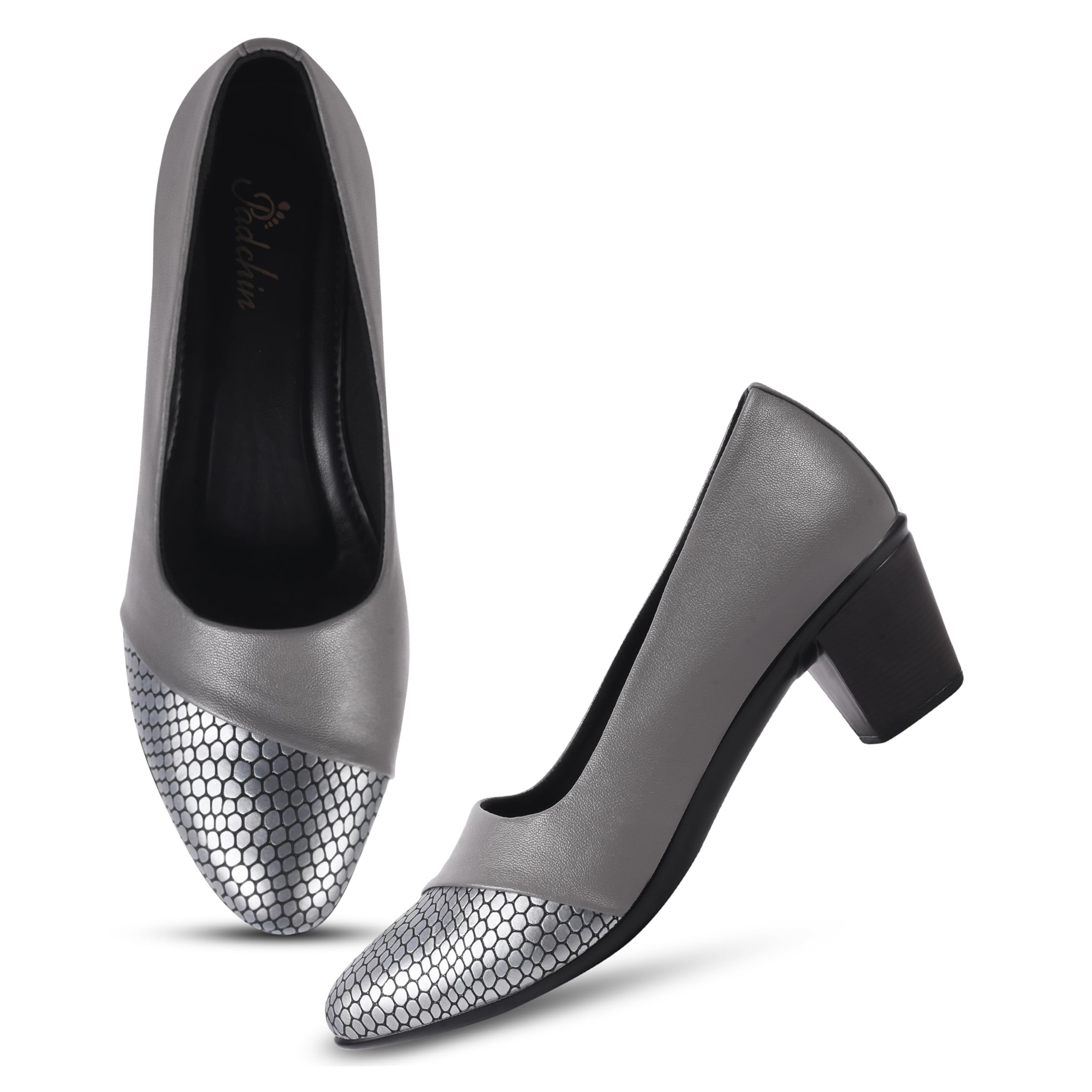 Women Round Toe Block Heel Pumps-image-32