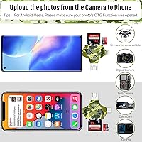 Vista 5 de Lector de tarjetas SD/Micro SD para iPhone/iPad/Android/Mac/Computadora/Cámara, Lector de tarjetas de memoria portátil triangular 4 en 1, compatible