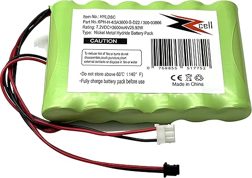 ZZcell Reemplazo de batería para panel de control DSC Impassa SCW9057, 6PH-H-43A3600-S-D22, sistemas de alarma inalámbricos ADT y Honeywell
