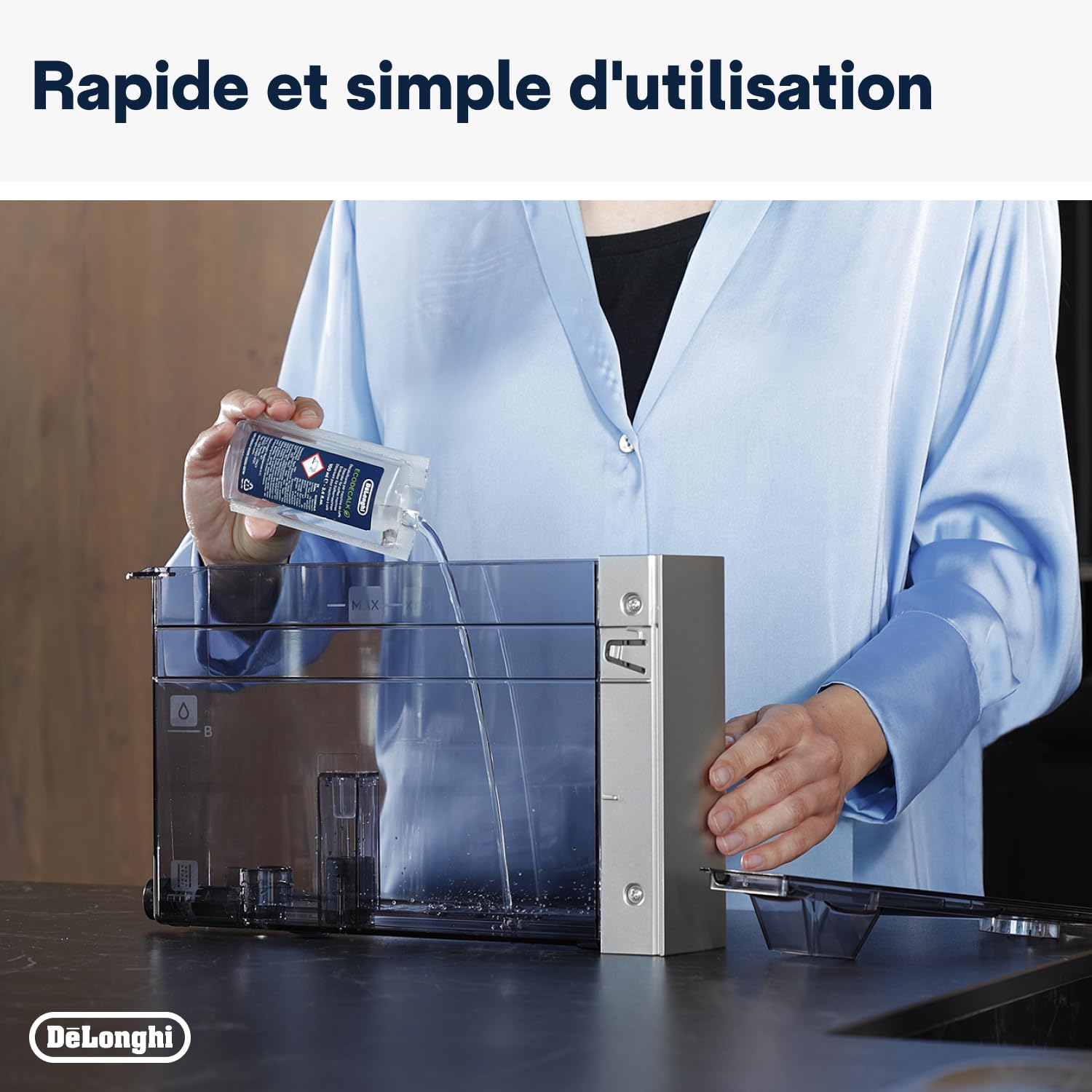 De'Longhi EcoDecalk Mini DLSC200 Anticalcaire Nokalk Machine à Café 2 x 100 ml Marron