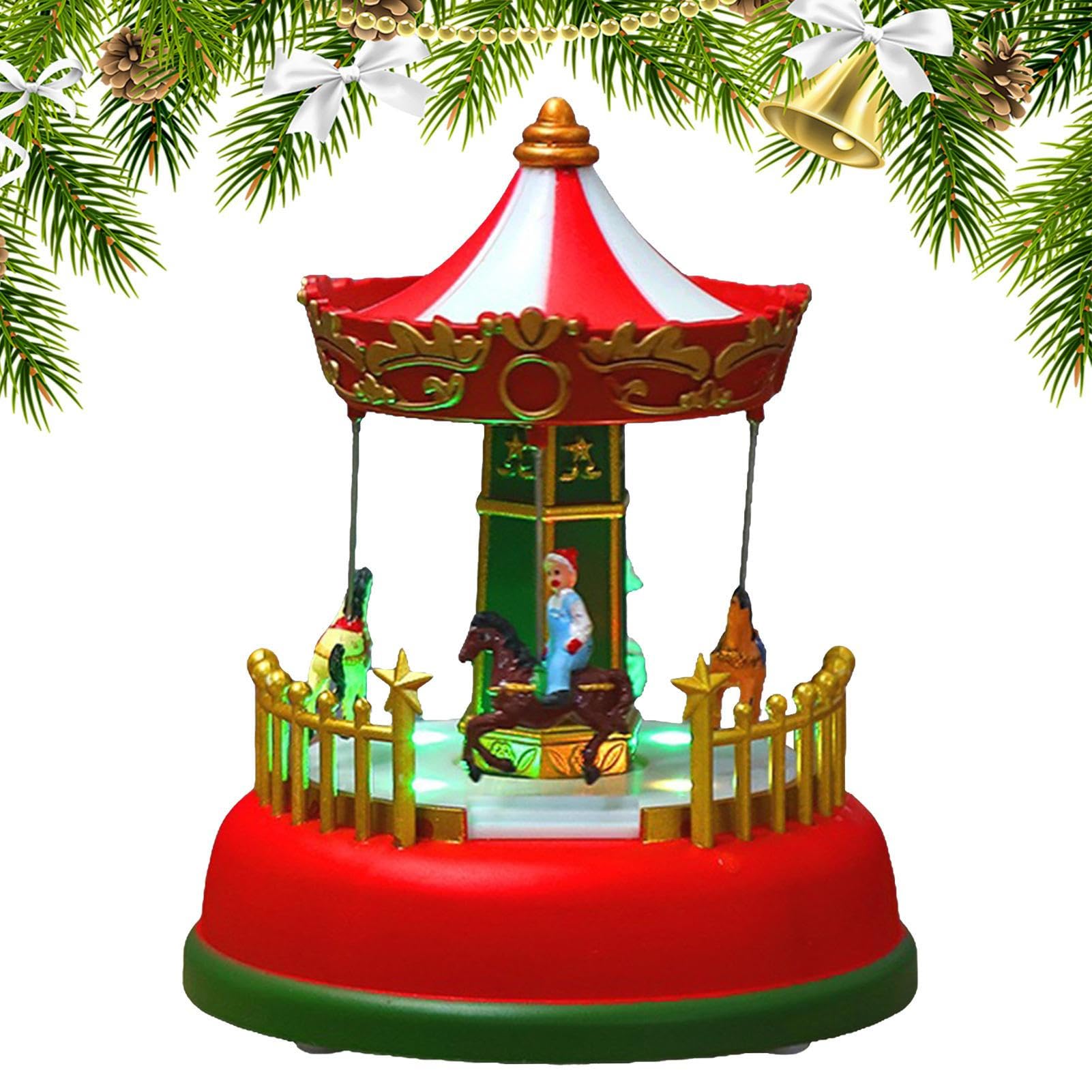 Figurines de Noël lumineuses et musicales pour décoration de table festive
