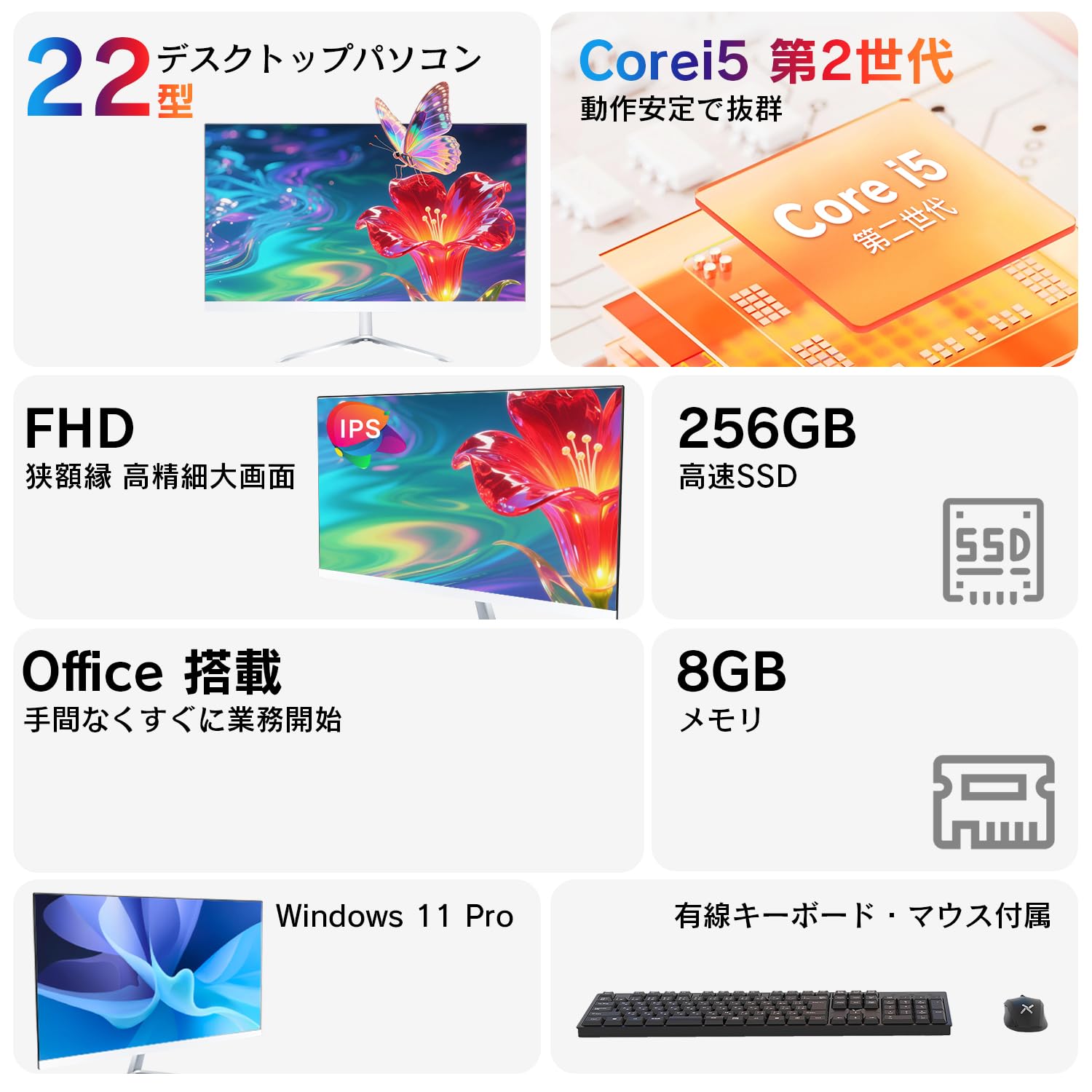 Amazon.co.jp: SOOYA 一体型パソコン 22型 1920x1080 フルHD IPS液晶