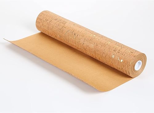 Miniatura 3 de VISUAL CORK Tela de corcho fina por yarda Tela de tapicería de piel sintética ecológica 17 pulgadas × 362 pulgadas (16.9 in × 362.2 in)
