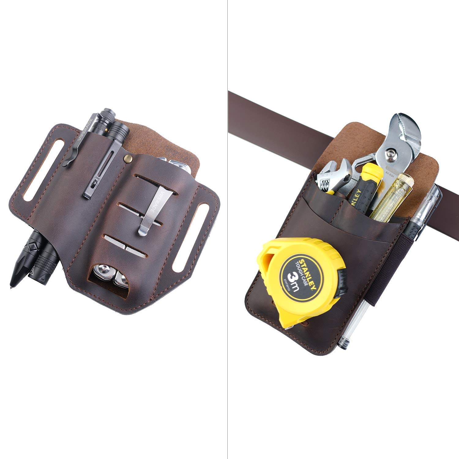 Buy PJ8 + PJ14, leather tool sheath, multitool sheath sheath flashlight