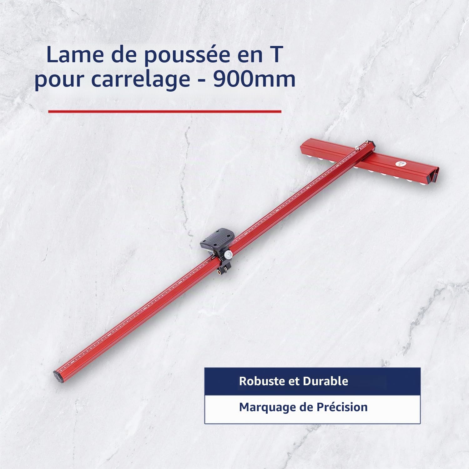 TOPWAY Coupe-carreaux manuel 90 cm en aluminium en forme de T en verre, outil de coupe de carreaux de céramique avec roue à lame en alliage de 22 mm, pour couper de précision les carreaux
