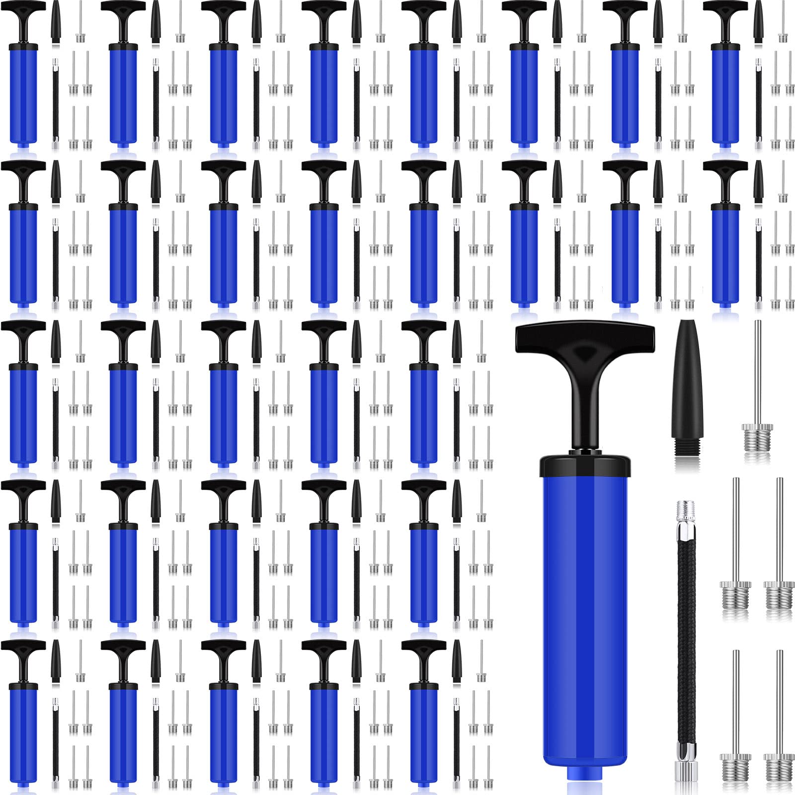 Fumete 100 Sets Ball Pump Bulk for Sports Operation Christmas