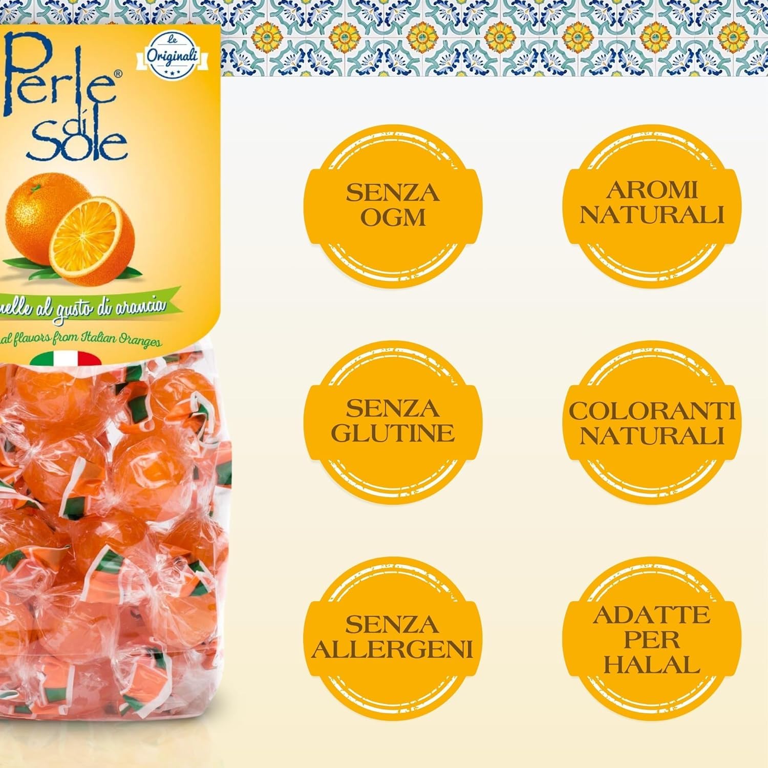 Bonbons durs à l'orange 1000 Gr. - Perle di Sole