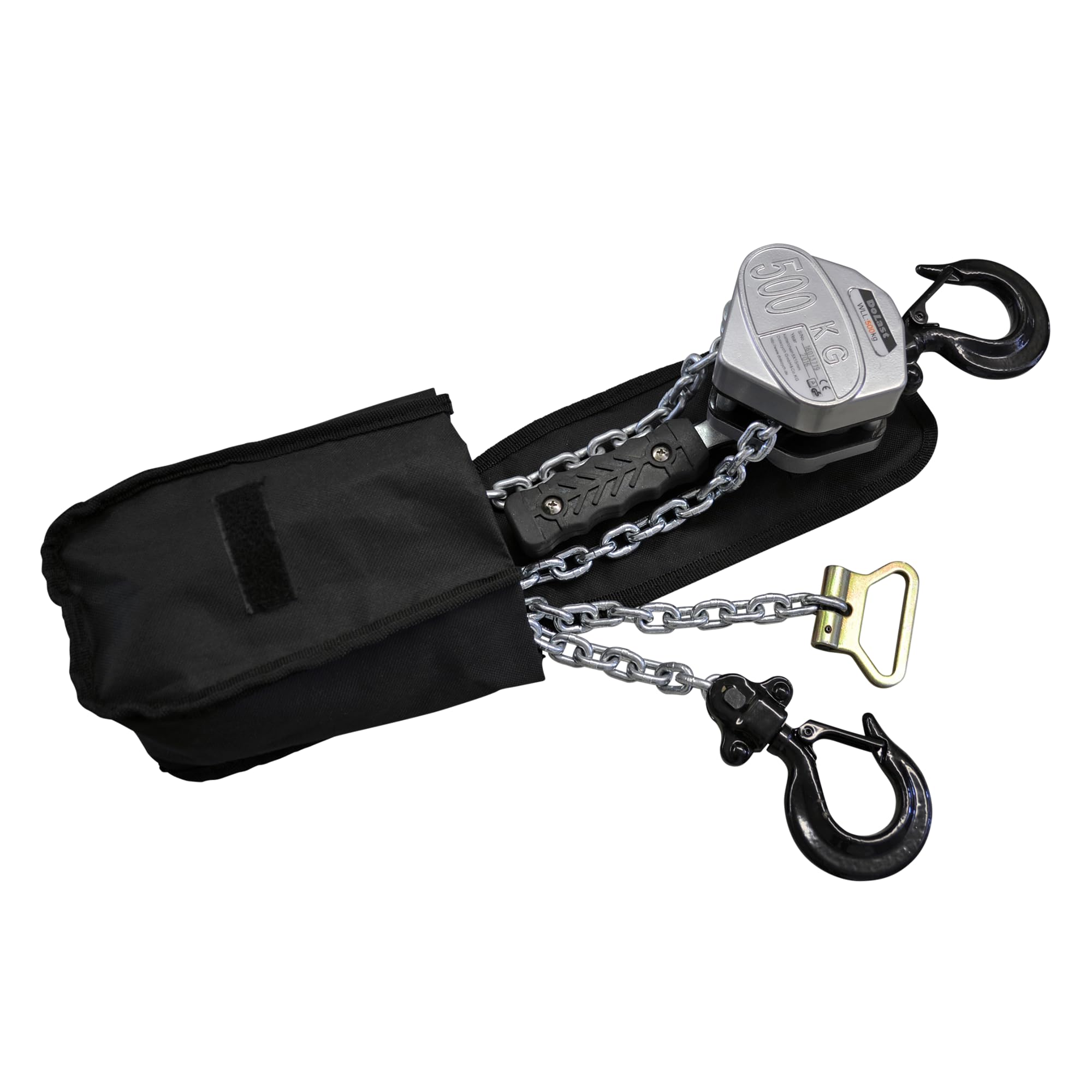 Dolezych Black Series - Mini leva a cricchetto secondo EN 13157, portata 500 kg, 1,5 m