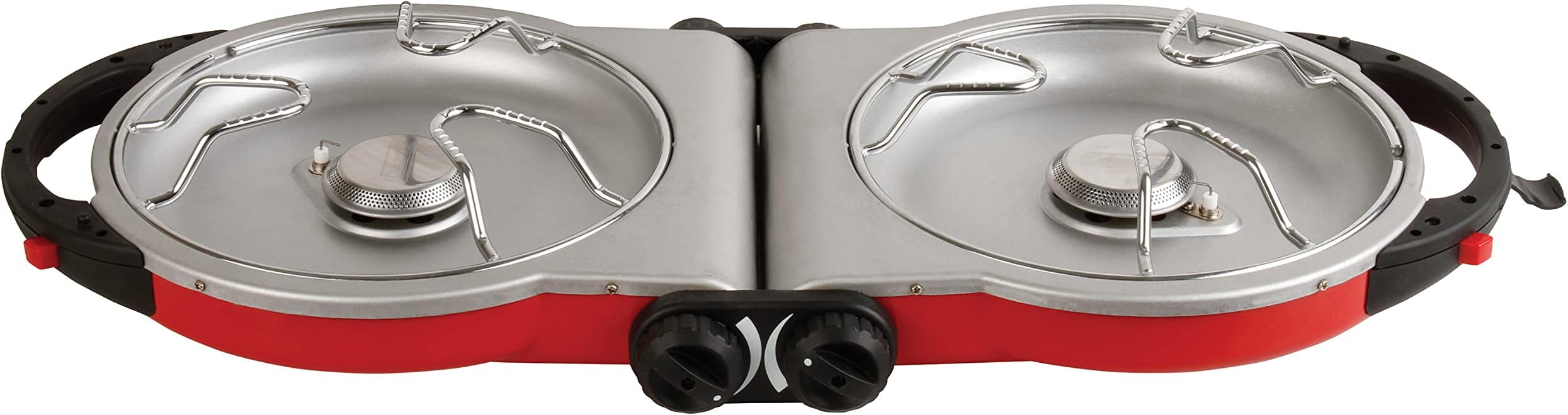 Fold ‘N Go 2-Burner Propane Stove, Dual Adjustable Burners with 20,000 BTUs of Power & InstaStart Ignition, Great for Camping, Tailgating, Grilling, & More