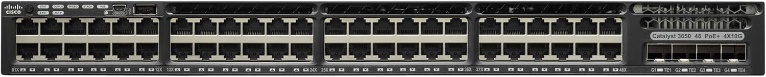 Cisco WS-C3650-48PD-S Catalyst C3650 48-Port PoE Gigabit Ethernet Switch (Renewed)