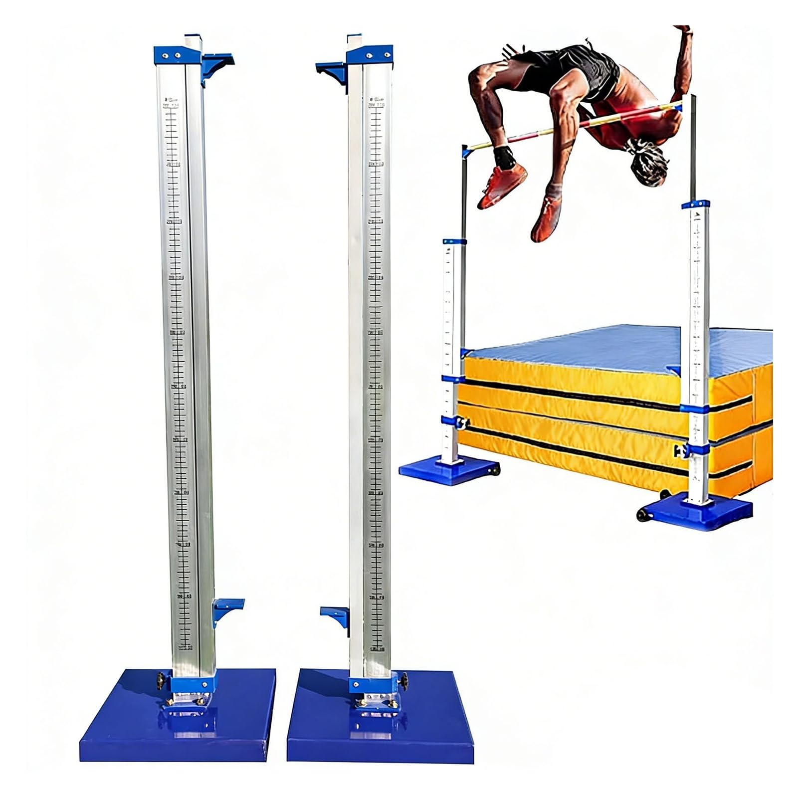 Normes de saut d'athlétisme réglables pour progresser à l'entraînement