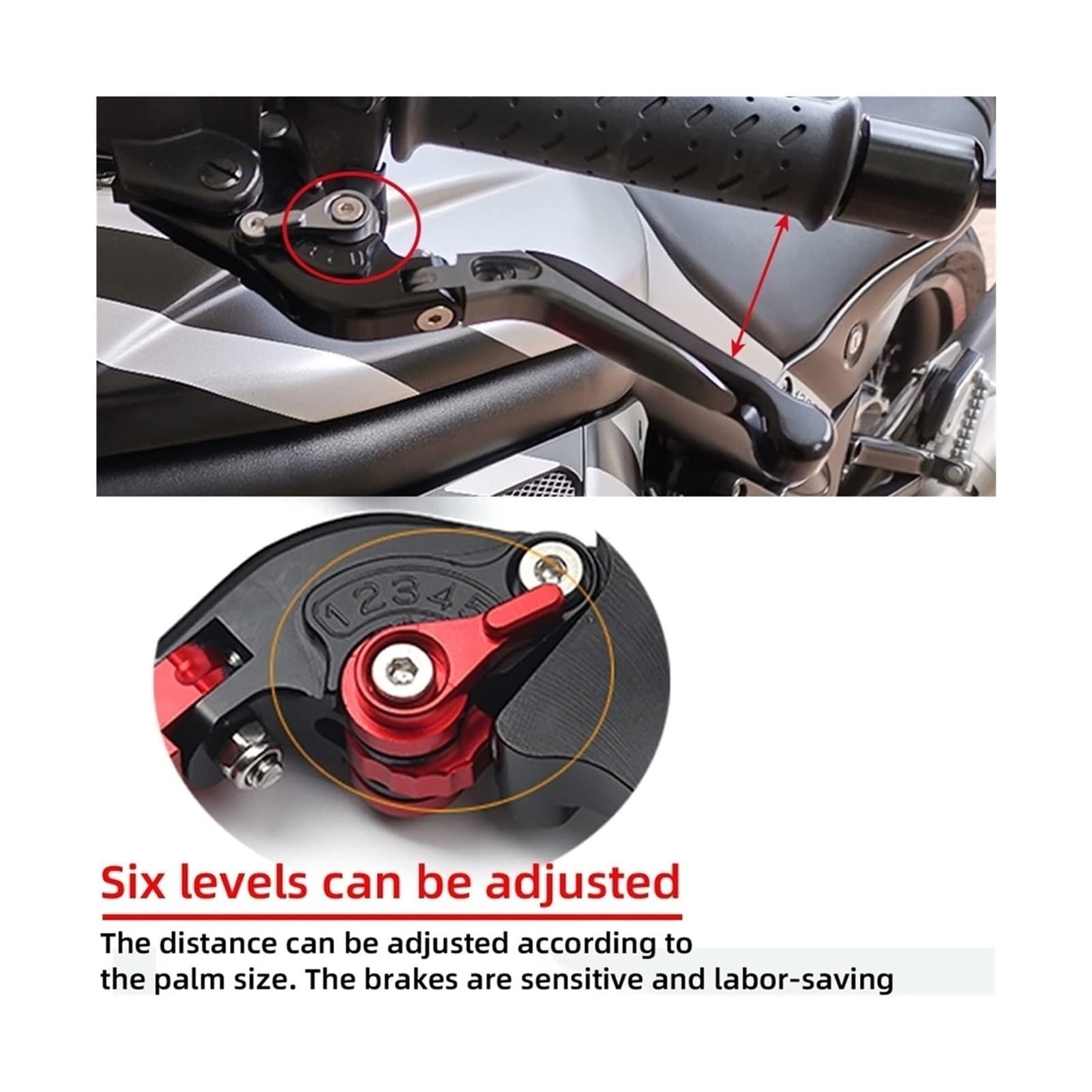 pour Ducati 900SS 900 SS 1991-1997 Levier De Frein d'embrayage De Moto Leviers Extensibles Réglables Pliables Poignées De Guidon Frein d'embrayage De Moto(3)