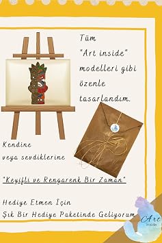 art inside Totem Ethnic Large Size Wood Painting Canvas Set Gift Hobby Kit Large Size 30 Cm