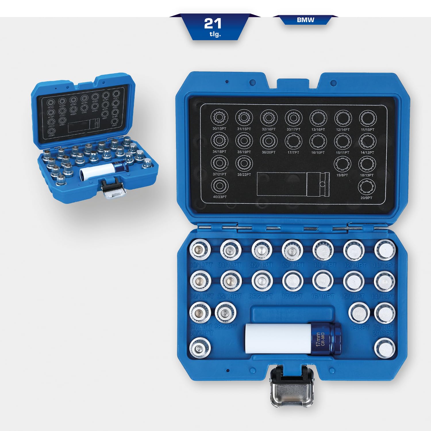 BRILLIANT TOOLS BT691230 Felgenschloss-Sortiment | für BMW | 21-TLG. [Powered by KS Tools]