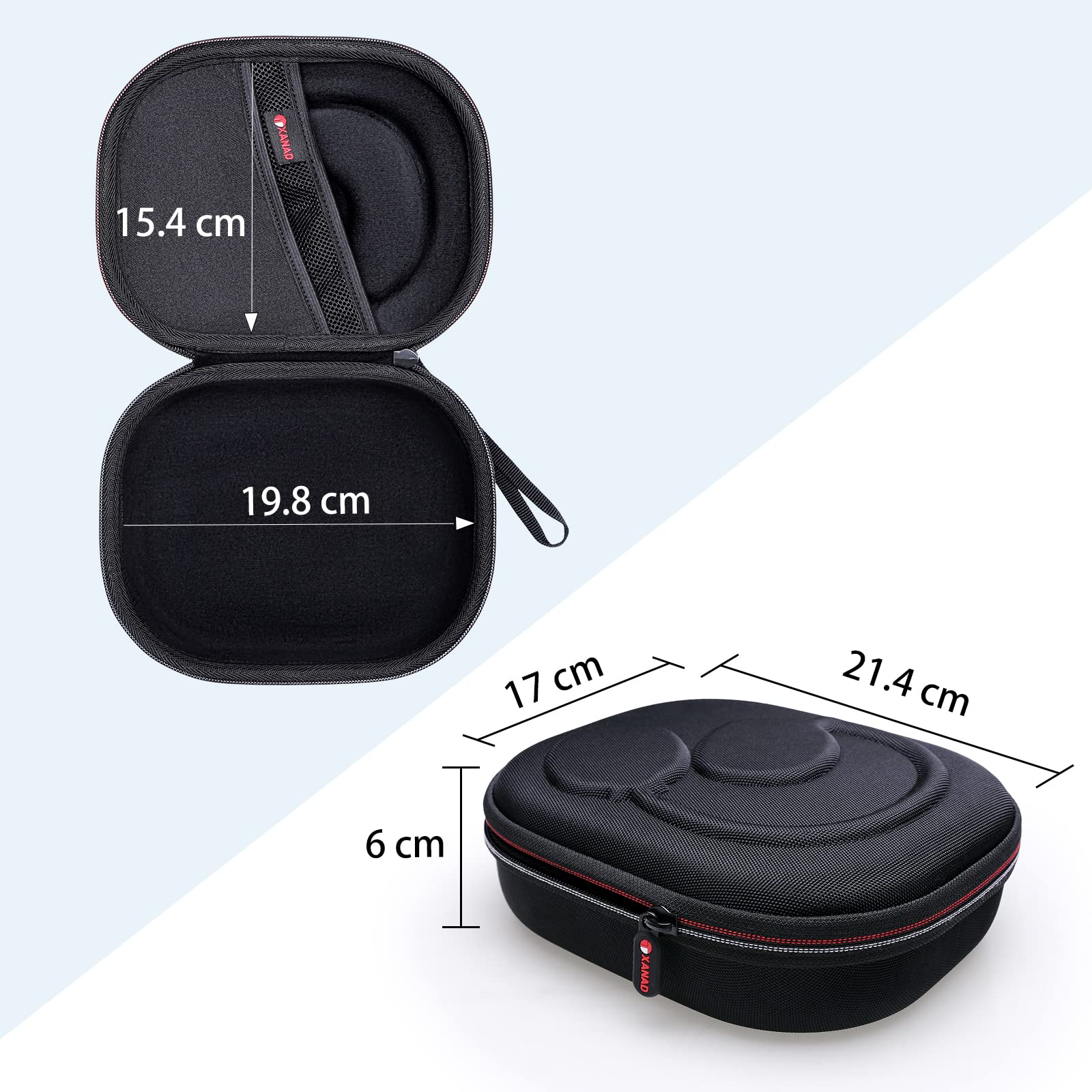 XANAD Housse Casque pour JBL Tune 520BT 510BT 530BT 720BT 730BT 710BT 760NC 670NC 770NC 780NC 680NC et JBL Live 770NC 780NC 670NC 680NC Sac de Voyage Noir