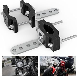 Nilight Motorcycle Light Clamp Brackets fit from 0.7 to 2 Inch Round Tube | fit 0.7"-2" diameter roll bar, for Off-road LED Light Pods Front Fork Lights Roof Rack Bumper ATV UTV