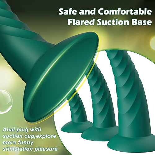 Miniatura 11 de Paquete de 3 juguetes anales de silicona para adultos, entrenador anal sexual para principiantes, juegos de entrenamiento anal con base de succión